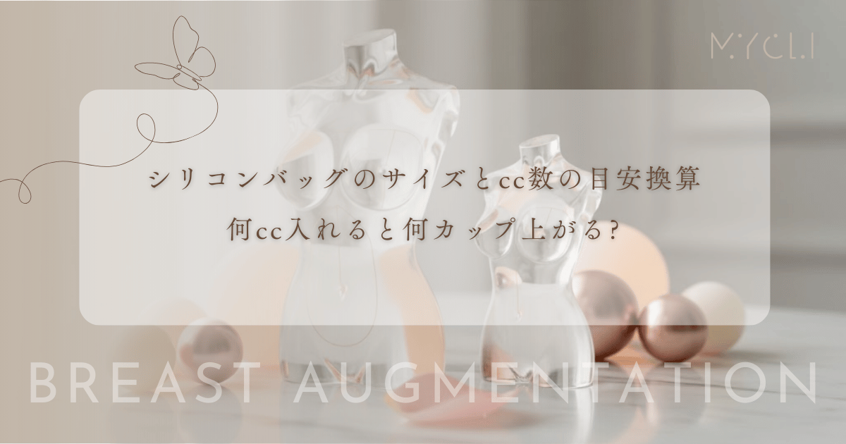 シリコンバッグのサイズとcc数の目安換算｜何cc入れると何カップ上がるか計算ガイド