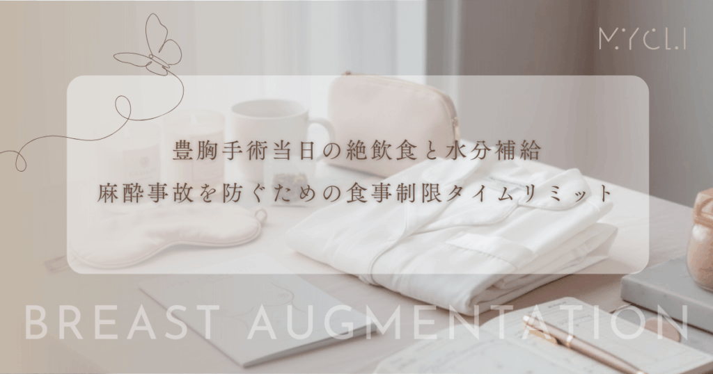 豊胸手術当日の絶飲食と水分補給｜麻酔事故を防ぐための食事制限タイムリミット