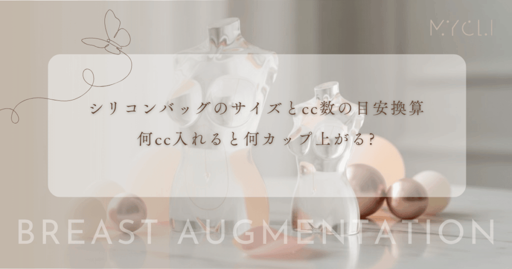シリコンバッグのサイズとcc数の目安換算｜何cc入れると何カップ上がるか計算ガイド
