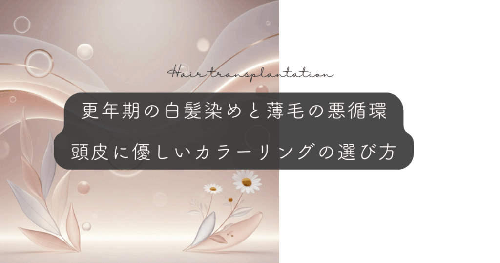 更年期の白髪染めと薄毛の悪循環｜頭皮に優しいカラーリングの選び方