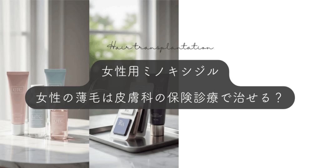 女性の薄毛は皮膚科の保険診療で治せる？一般病院のフロジン液と専門クリニックの自由診療
