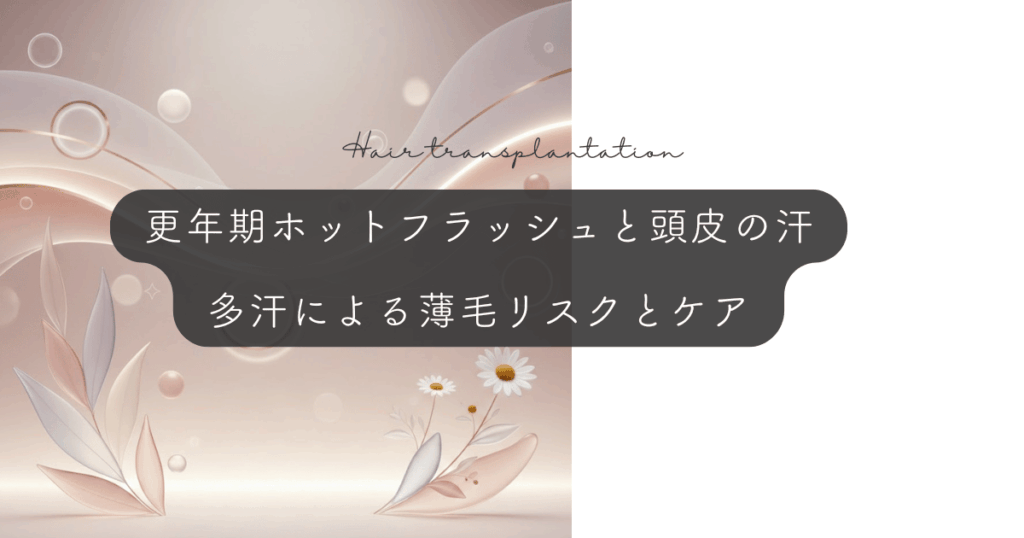 更年期のホットフラッシュと頭皮の汗｜多汗による薄毛リスクとケア