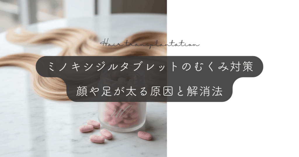 ミノキシジルタブレットのむくみ対策｜顔や足が太る原因と解消法