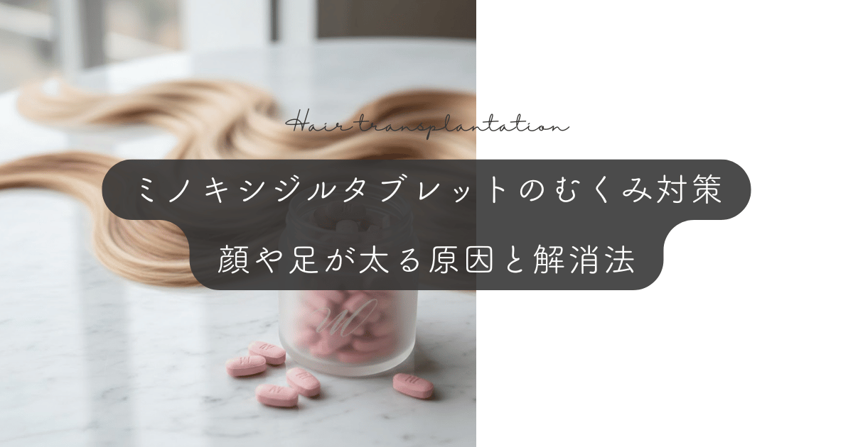 ミノキシジルタブレットのむくみ対策｜顔や足が太る原因と解消法