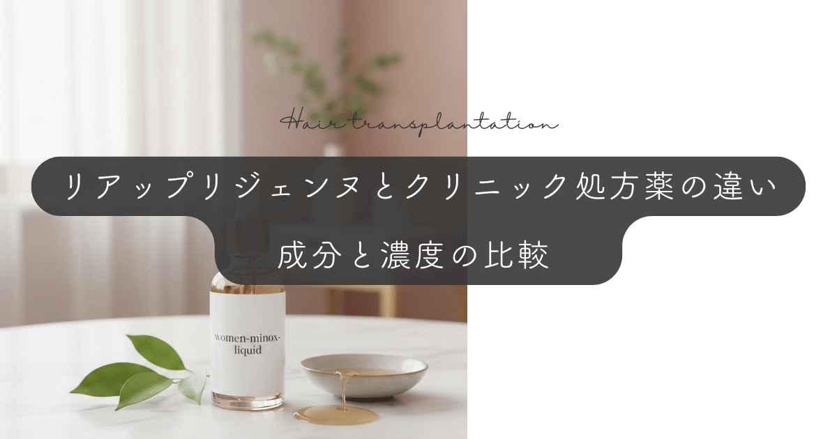 リアップリジェンヌとクリニック処方薬の違い|成分と濃度の比較