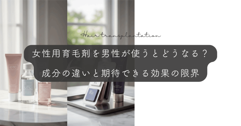 女性用育毛剤を男性が使うとどうなる？成分の違いと期待できる効果の限界