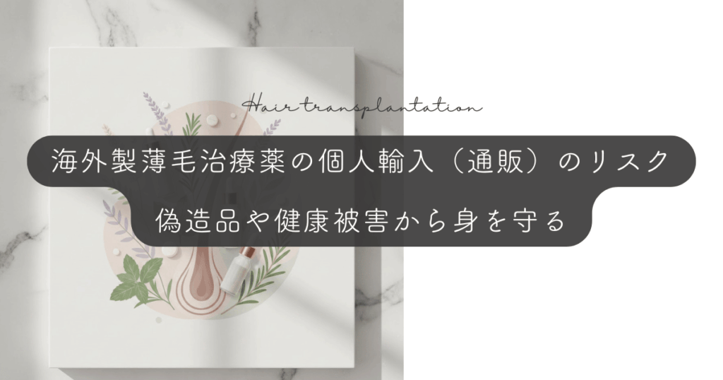 海外製薄毛治療薬の個人輸入（通販）のリスク｜偽造品や健康被害から身を守る