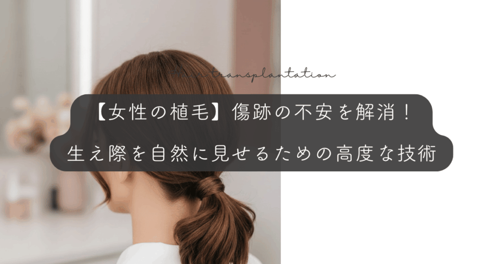 【女性の植毛】傷跡の不安を解消！生え際を自然に見せるための高度な技術