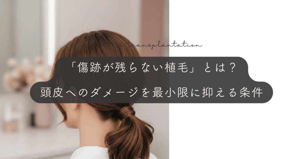 「傷跡が残らない植毛」とは？頭皮へのダメージを最小限に抑える条件