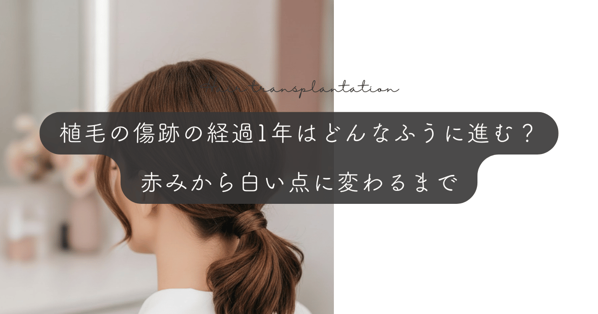 植毛の傷跡の経過1年はどんなふうに進む？赤みから白い点に変わるまで