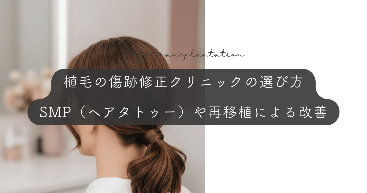 植毛の傷跡修正クリニックの選び方｜SMP（ヘアタトゥー）や再移植による改善